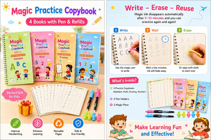 Sank Magic Practice Copybook with Pen and Refill