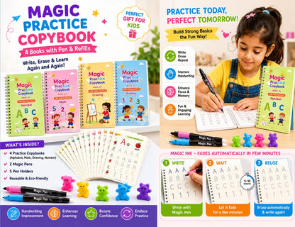 Sank Magic Practice Copybook with Pen and Refill